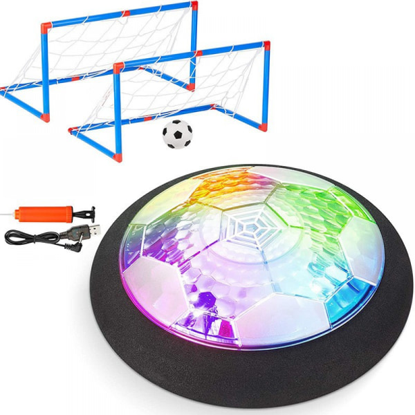 Hover Football Barneleker, USB Oppladbar Hover Ball julegave med fargerike LED-lys B