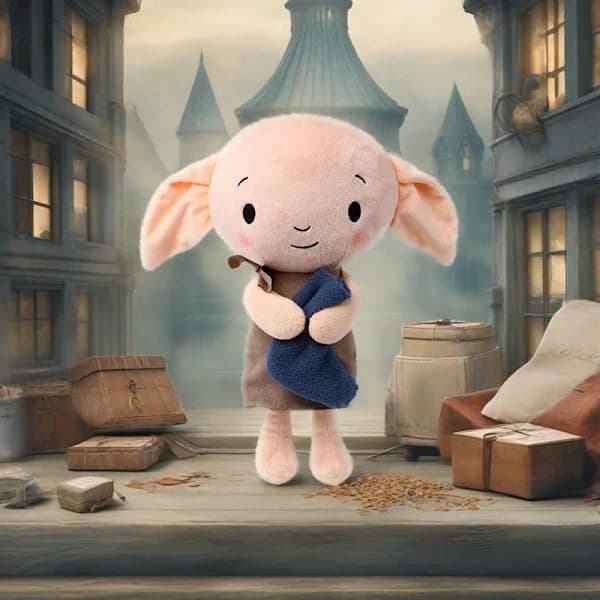 1. Dobby Pehmolelu, Söpö Dobby Lelu Avaimenperä Pehmo Riipus Pieni Dobby