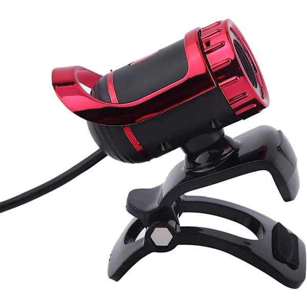 /EA/Webkamera, USB 2.0 0.3M Pixel Webkamera med Clip-on Webkamera HD 360 Rød