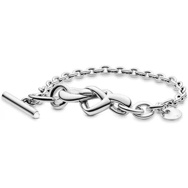 /EA/Armbånd 925 Sølv Shining Series Enkel Orm Benkæde