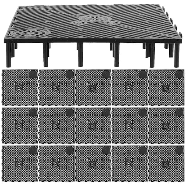 /EA/20 stk. Bundfilterplader til Akvarium PVC-Splicing Kombination Klapbord Bundfilter (sort)