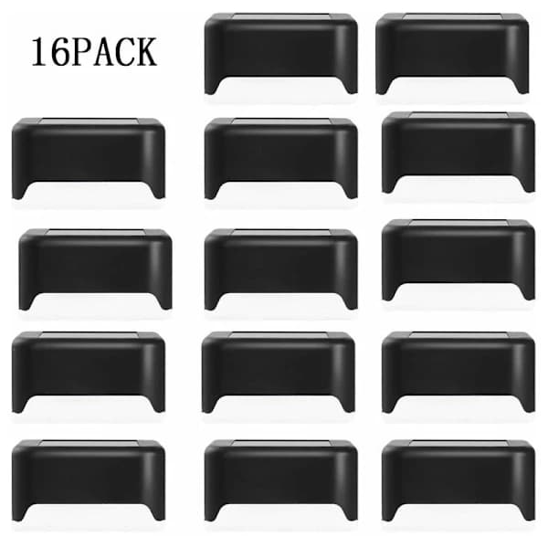 /EA/16-pack Vattentäta LED Solcellslampor för Utomhus Trappor, St