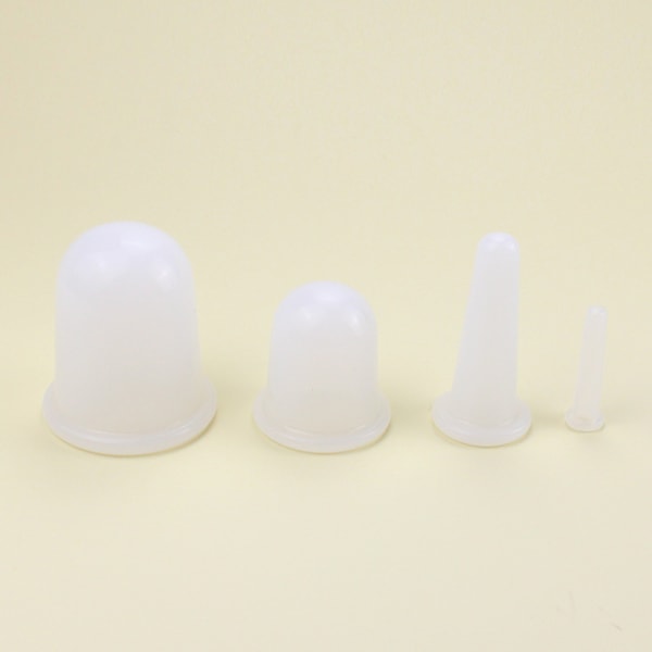 Koppning - vakuumkoppar för massage / cellulitbehandling 4-pack white