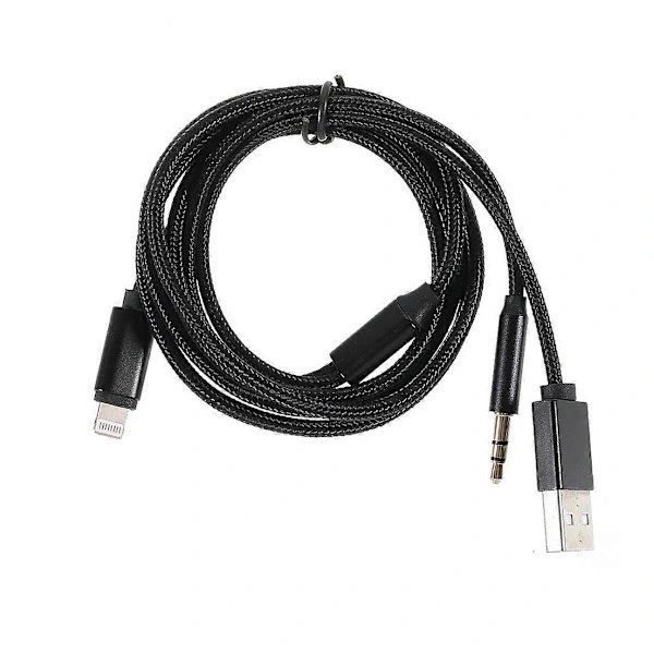 /EA/Lightning til 3,5 mm USB Lading Audio AUX Adapterkabel for iPhone iPad