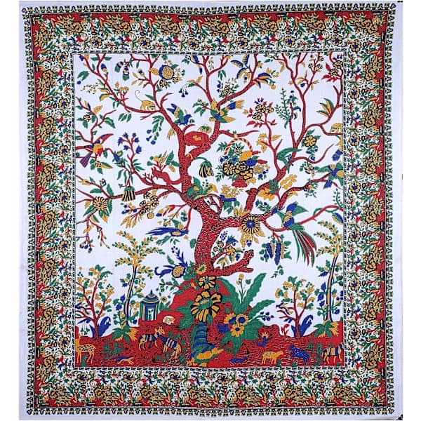 /EA/Vit Livets Träd Tapestry Väggbonad Psykedeliska Tapestries I