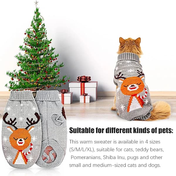 /EA/Hundjulströja, stickad hundvinterrenkostym Cl