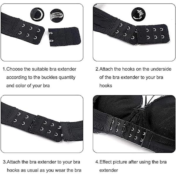 /EA/BH-forlenger 2 kroker/3 kroker/4 kroker komfortabel elastisk BH-stroppforlengelse for kvinner