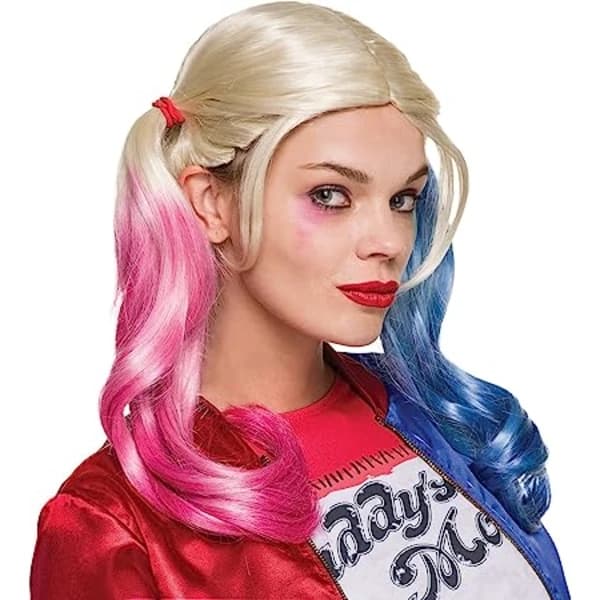 /EA/Polyesteri Harley Quinn peruukki (aikuinen)