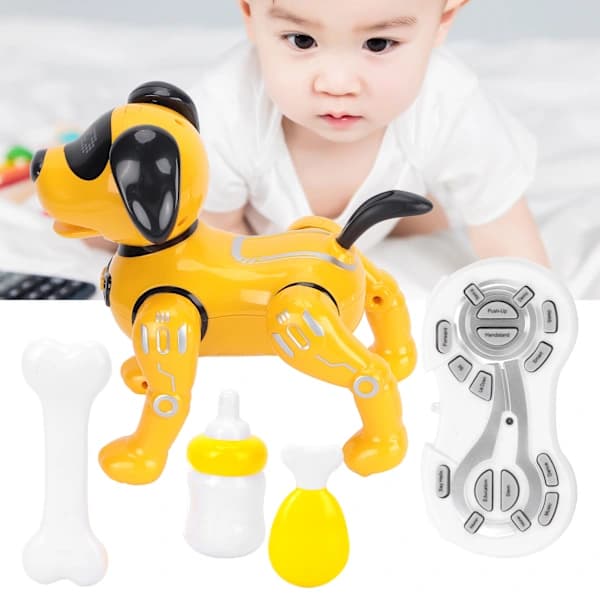 /EA/K11 RC Robot Hund Intelligent Leksak Programmering Interaktion med Musik 8+ Barn Valp Present