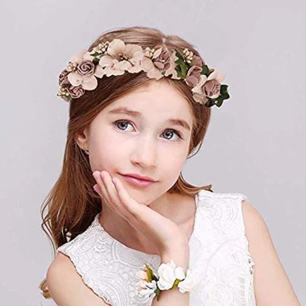 /EA/Blomsterkrans, Blomsterhodebånd Blomsterkrans Hodebånd Boho Rose