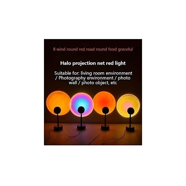 /EA/Sunset Lamp, Sunset Projection Lamp med Sunset Aura, USB-lampa, Romantisk Sunset för Bröllopsfödelsedagsfest Vardagsrum Sovrum