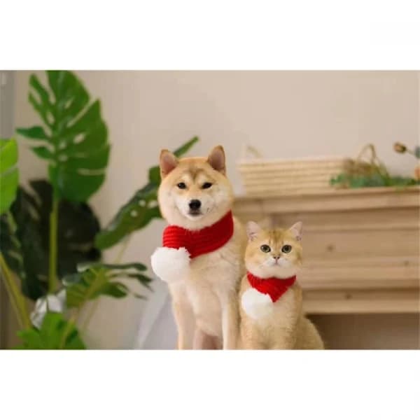 /EA/L Jule kæledyr kat og hunde kostumer Julehalstørklæde