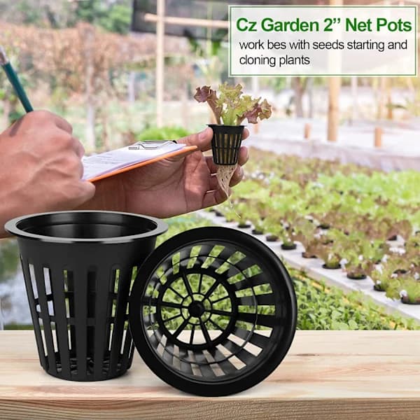 /EA/50 st plast hydroponiska korgar kruka hydroponisk plantering återanvändbar