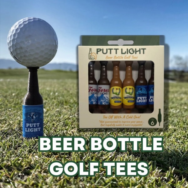 Mini Beer Bottle Golf T-paidat - Joululahja miehelle tai naiselle - Käytännössä särkymätön golfpaita - Sopii hyvin joulu- ja syntymäpäivälahjaksi Putt ljus