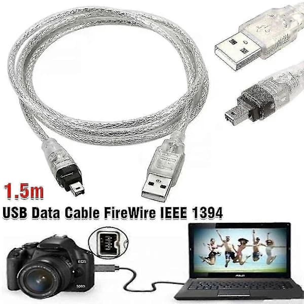 /EA/USB-datakabel til Mini DV MiniDV FireWire IEEE 1394 HDV-videokamera til redigering på PC