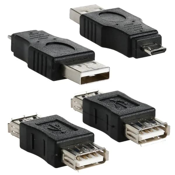 10 stk. Mini Konverter USB Han til Hun Micro USB Kontakt Forlængeradapter