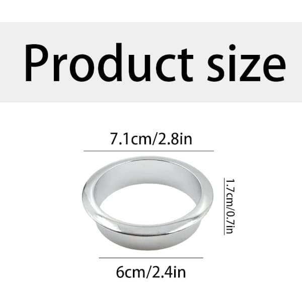 /EA/60mm Kabelgennemføring - Dekorativ Ring til Møbeltrådboks, Kabelhåndtering til Computerbord, 3 Stykker, (Én Størrelse)