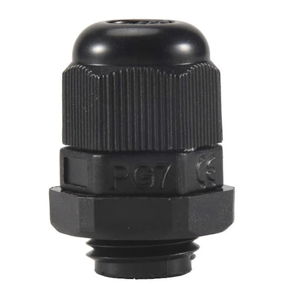 /EA/30 stk. PG7 Vandtæt Kabelforskruning Sort til 4-7 mm Diameter Kabel