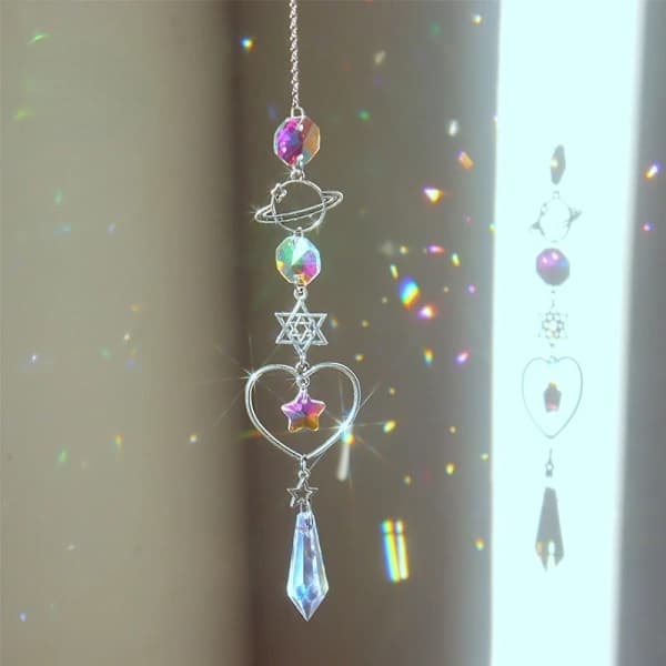 /EA/3 Krystalvindspil Måne Solfanger Diamantprismer Vedhæng