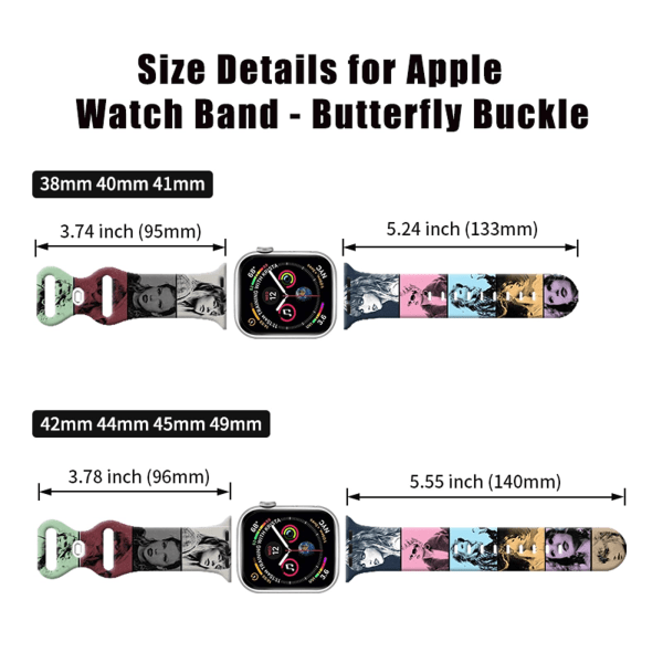 Sportband kompatibla med Apple Watch Band 38 mm 40 mm 41 mm 42 mm 44 mm 45 mm för män kvinnor, byte av mjuk silikonrem Sportarmband för iWatch U 38/40/41MM A