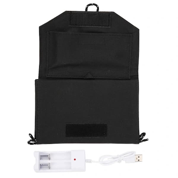 /EA/7,2W Solpanel Vikbar Bärbar Solladdningspanel med USB-gränssnitt för Telefonladdning Svart