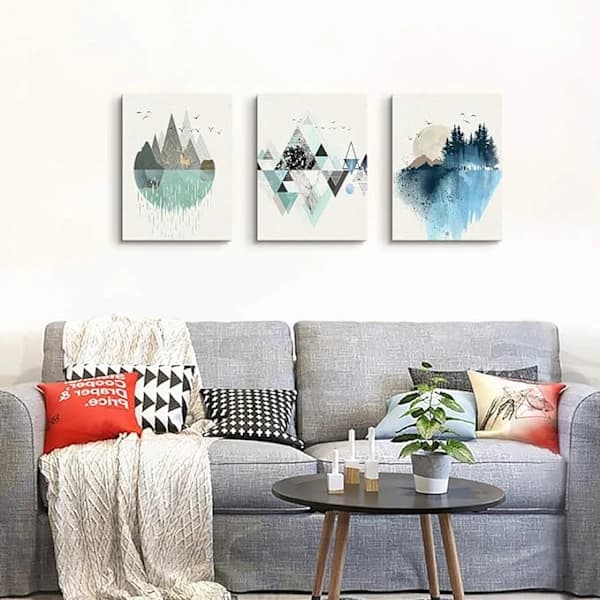 /EA/Abstrakt berg i dagsljus Canvas Prints Väggmålningar Abstra