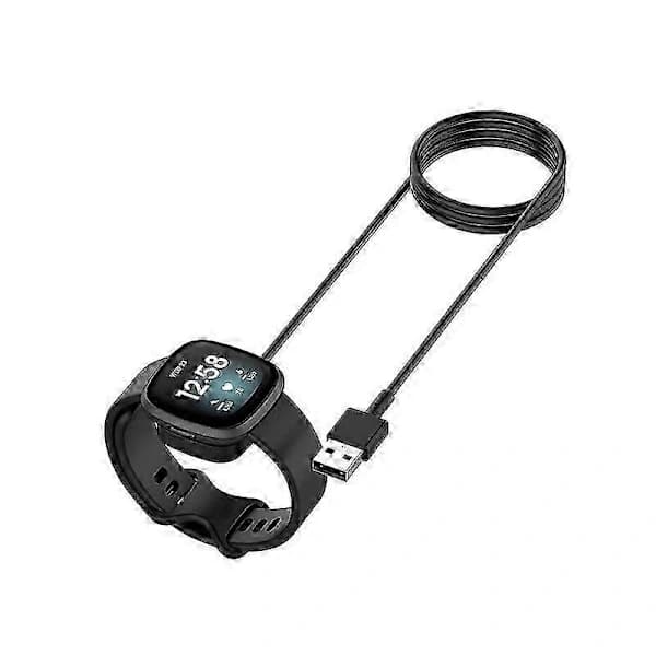/EA/Laddningskabel för Fitbit Versa 4 Smartwatch, 1m USB-kabel, magnetisk laddningsdocka