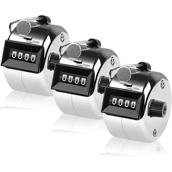 /EA/3 STK teller, 4-sifret klikkteller, manuell metallteller