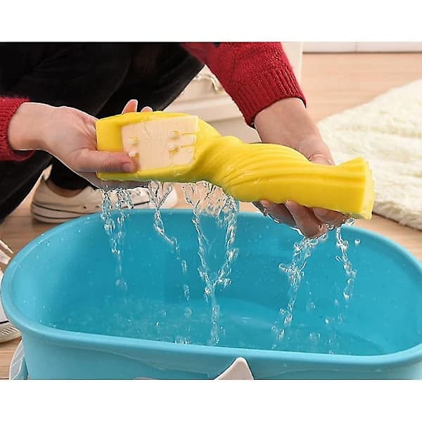 /EA/Moppehodepåfyll Absorberende Svamp, Moppehode, Moppeputer - Pakke med 3 Erstatningsputer for Mopp Grå
