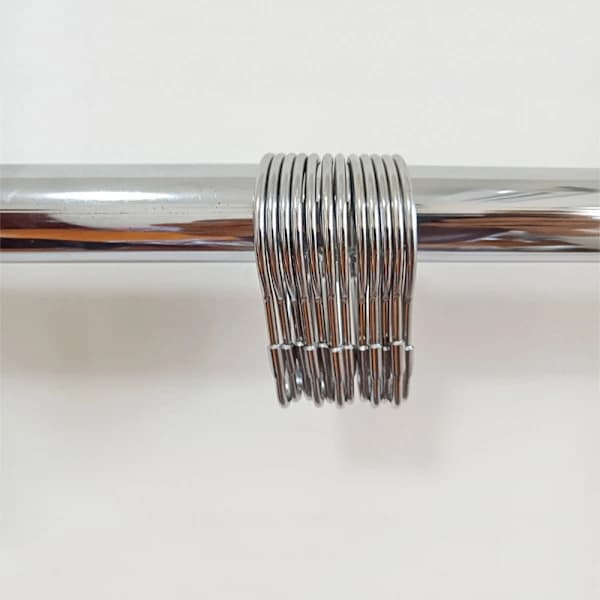 /EA/Metal Bruseforhængsringe (Sølv), Sæt med 12 Hænge Ringe