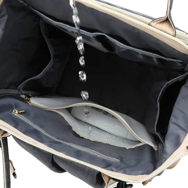 /EA/Grå, Damryggsäck, Vattentät Laptopryggsäck med Datakabel