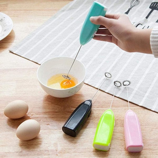 Melkeskummer Visp Elektrisk håndholdt skummende kaffemikser Mini Kjøkken Egg Beaterblue