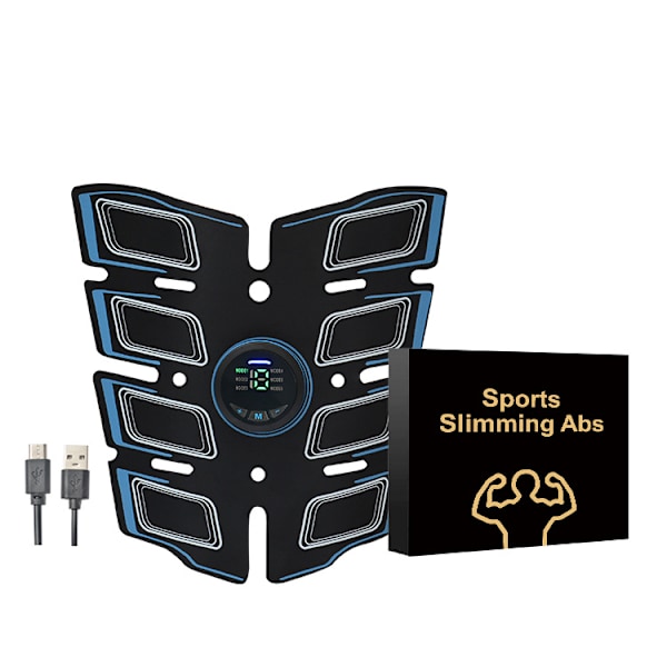 Muskelformare ABS Stimulator Träningsbälte Slimmande Magutrustning Midja Smart Fitnessutrustning Män Kvinnor Mage/Ben Hemmakontor Träning G