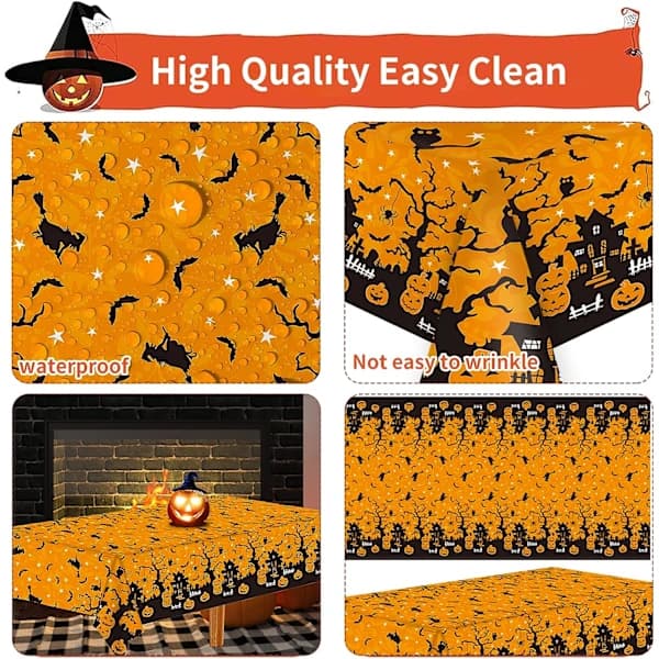 /EA/ (3) 2-pack Halloween bordsduk Halloween skräck bordsduk vatten