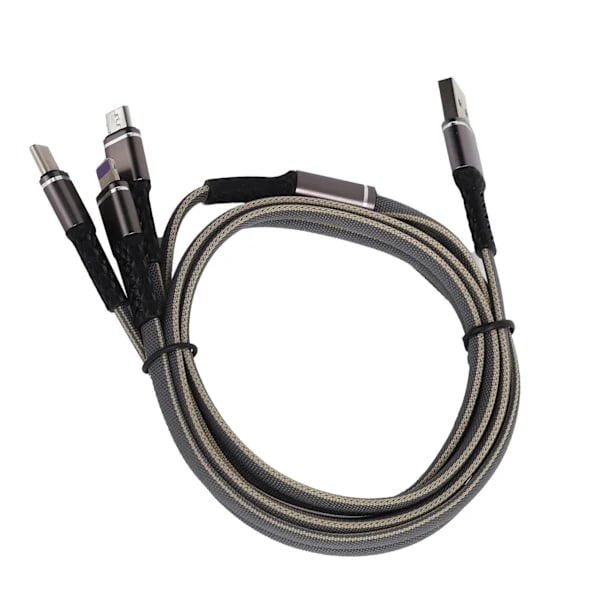 /EA/3-i-1 Multi Opladningskabel 3A Oplader med TypeC/til IOS/Micro USB-stik 1.2M (Grå)