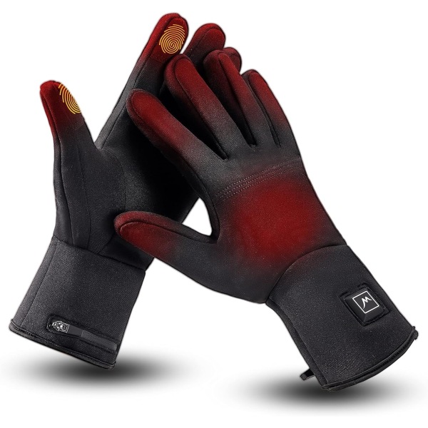 Opvarmede handskeforinger til mænd og kvinder, genopladelige håndvarmere, tynde camo touch screen batteri elektriske handskeforinger XS,S