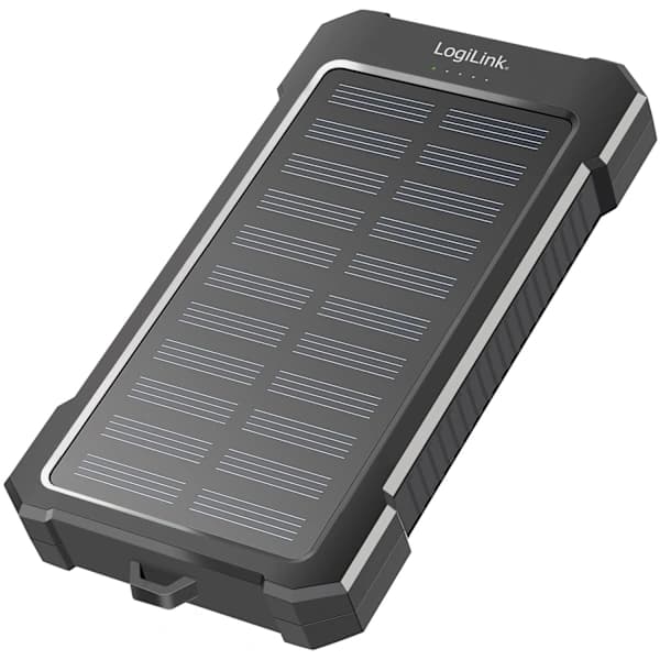 /EA/Solcellsdriven Powerbank 10 000mAh 2xUSB-A + USB-C in/ut 12W
