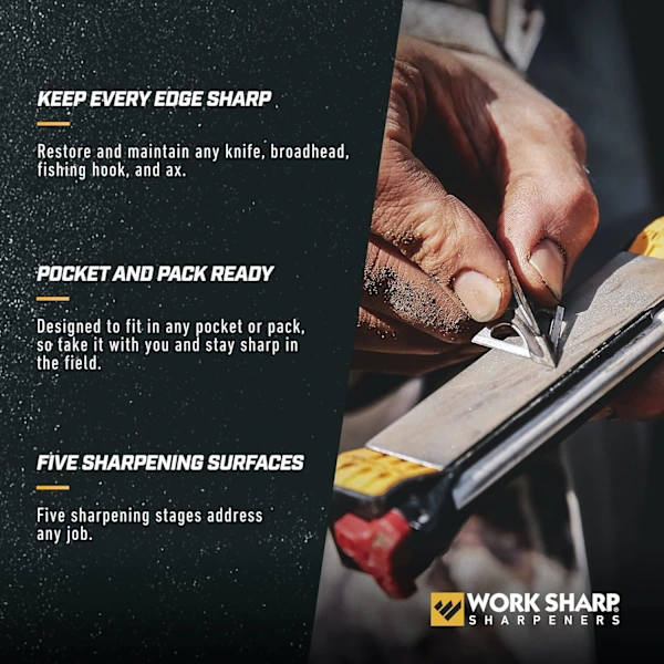 Work Sharp Guided Field Sharpener, Kompakt Reseslipare för Jakt