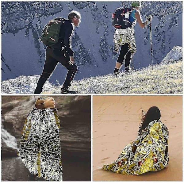 /EA/10 stk. Nødteppe Sammenleggbart Gyldent 210x160cm Sølv + Gyldent-- null- Perfekt none-max none