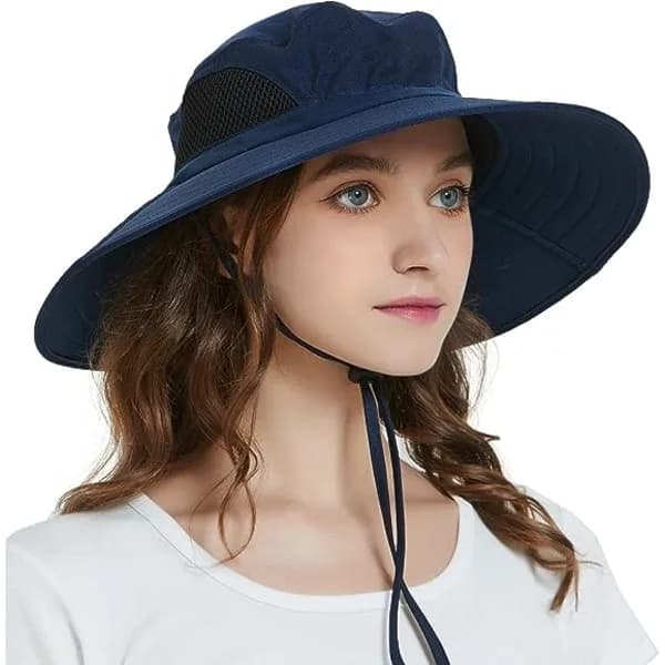 /EA/(Marinblå) Hatt Herr Dam Solskydd Sommar UV-skydd Ut-max
