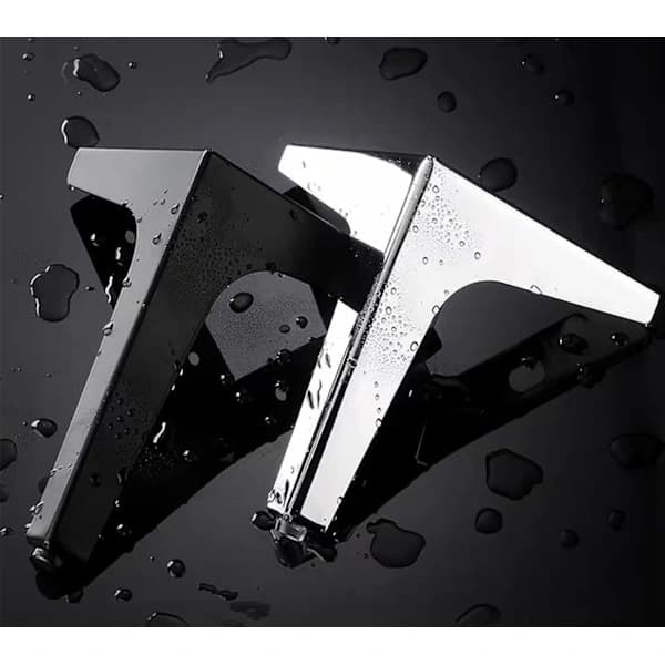 /EA/ 1 sæt med 4 (sølv) 15 cm sølv metalmøbelben, til skabe,