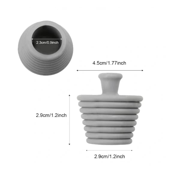 /EA/Stykker Universal Avløpsplugger Gummi Vask Plugg Universal Badekar Plugg Badekar Avløpsplugg Avløpsrør Tetningsplugg (Svart, Grå)