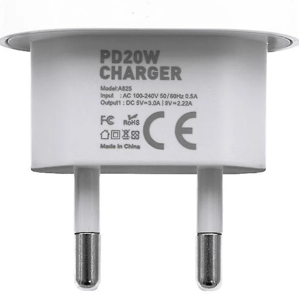 iPhone-oplader - Hurtiglader - Adapter + Kabel 20W USB-C Hvid 4-pak iPhone