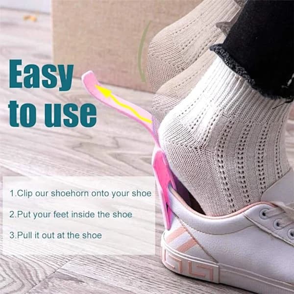 /EA/Rosa & Blå & Grå Lazy Shoe Helper, 6 stk Nye Brukbare Bærbare S