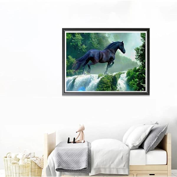 /EA/5D Diamantmaleri Sæt 30x40cm DIY Farverig Hest Diamantkunst Ki