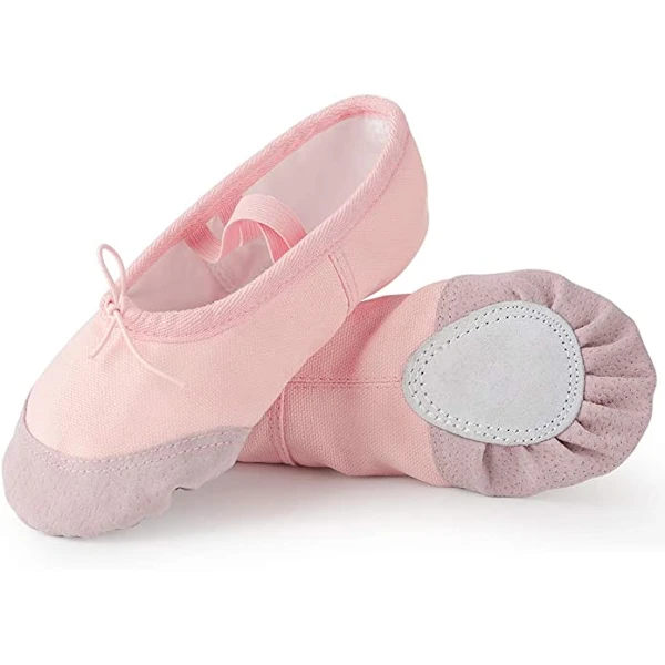 /EA/Piger Balletsko Canvas Split Sole Dansesko Yoga Flats G