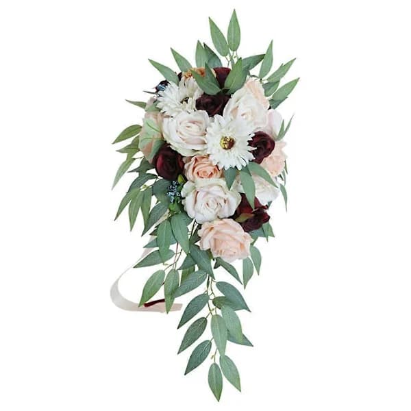 /EA/Kunstig blomsterbukett simulering vanndråpeblomster ornament tilbehør