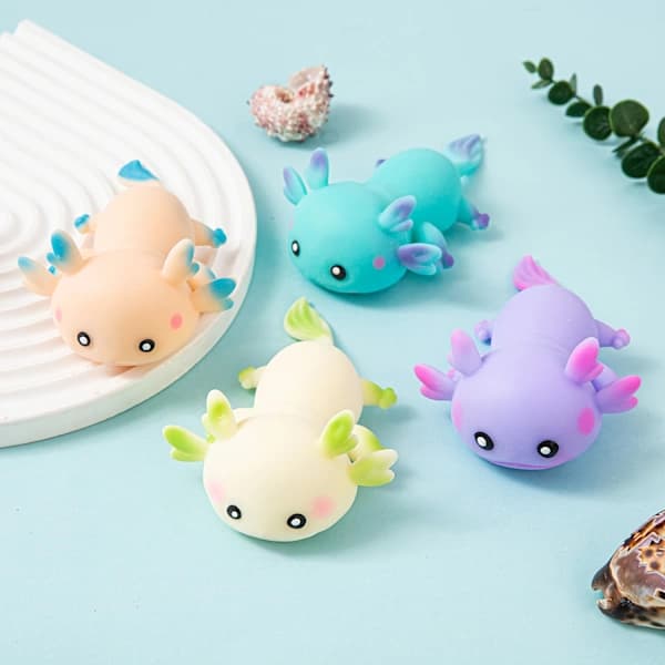 1/4 Söde Axolotl Squishy Legetøj, Bløde Og Bedårende Klemmelegetøj - Blød 1 stk Tilfældig