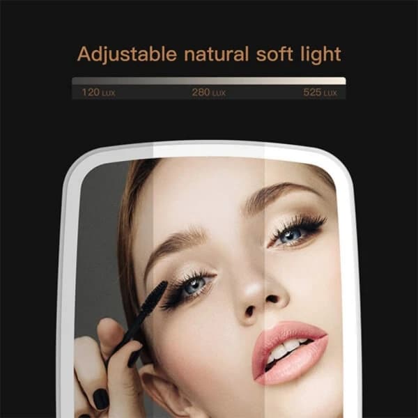 /EA/Bærbar Makeupspejl med Touch-kontrol + LED-belysning-max