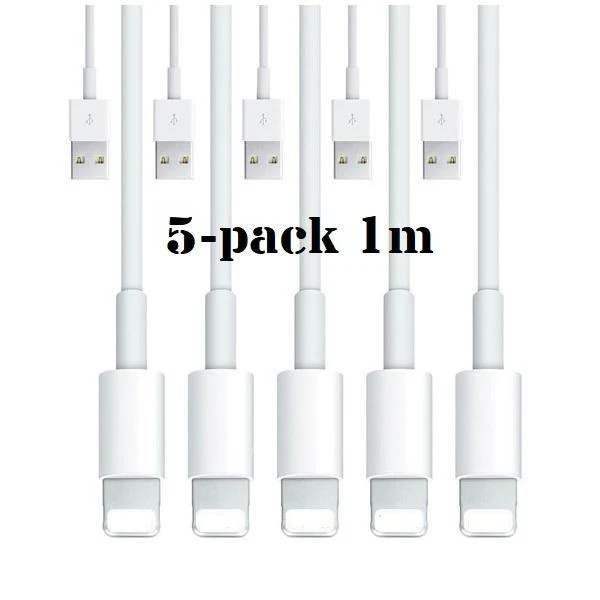 5-pak - Ladekabel Lightning iPhone - Oplader